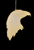 Gold Plate Eagle Head Ornament by Ray Tracey