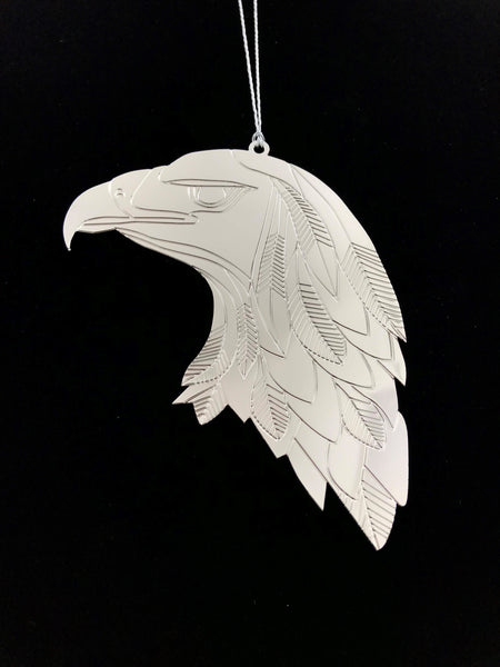 Sterling Silver Eagle Head Ornament by Ray Tracey